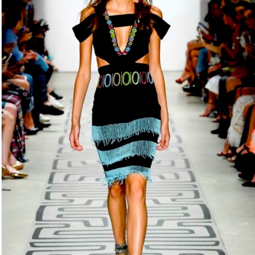 Beaded Nicole Miller Collection Dress